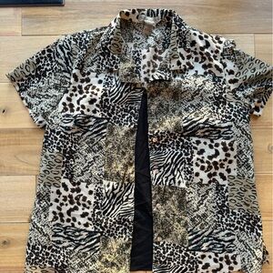 Vintage notations size XL extra large animal‎ print with sewn in Cami